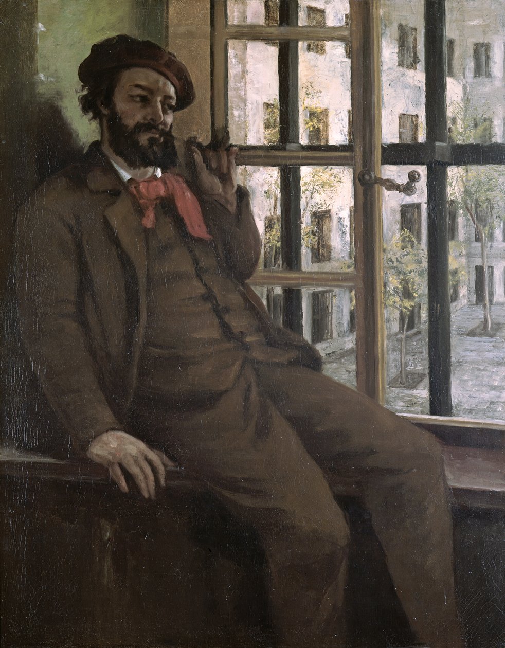 Selvportrett i Sainte-Pelagie, 1871 av Gustave Courbet