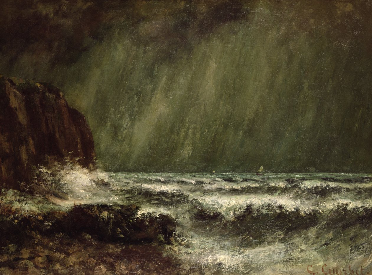 Storm til sjøs, 1865 av Gustave Courbet