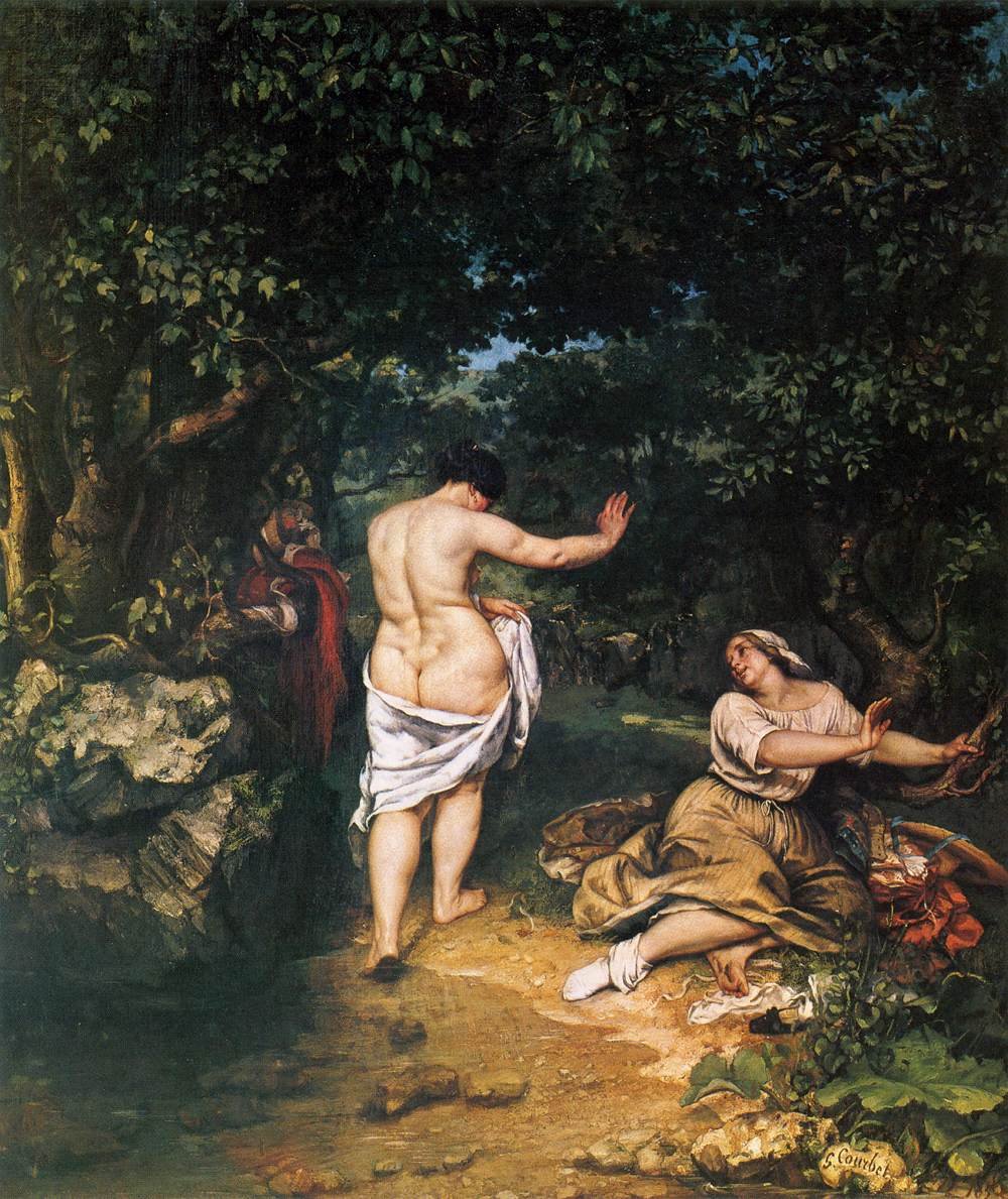 The Bathers av Gustave Courbet