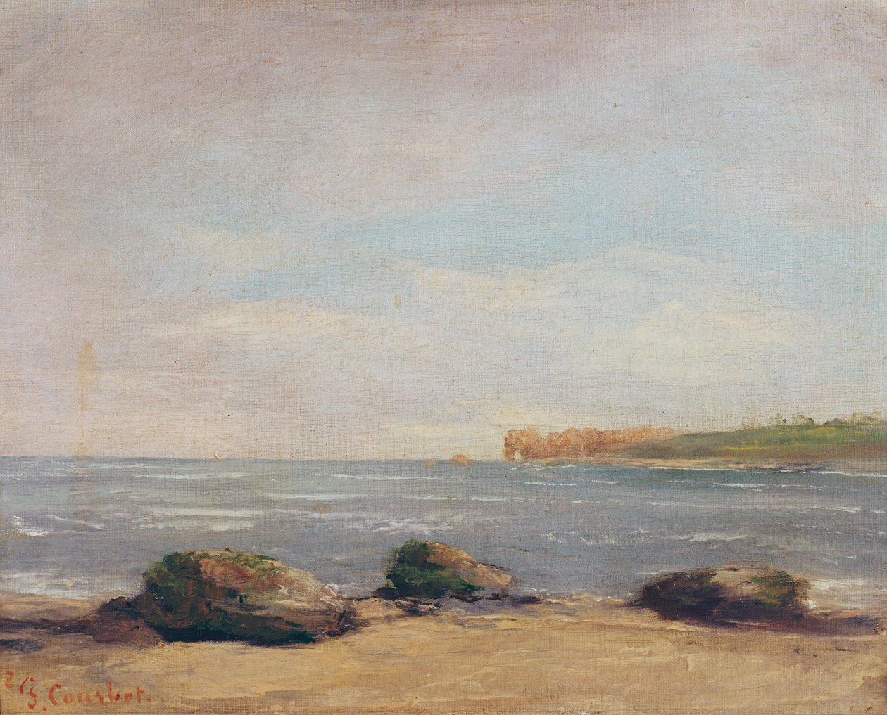 Stranden ved Etretat, 1872 av Gustave Courbet