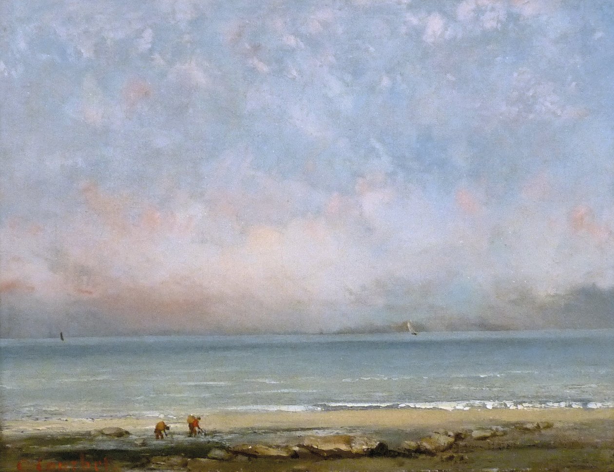 Stranden i Trouville av Gustave Courbet