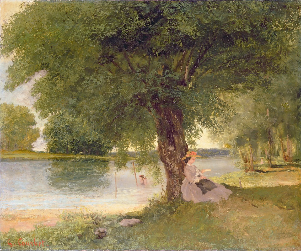 Charente ved Port-Bertaud, 1862 av Gustave Courbet