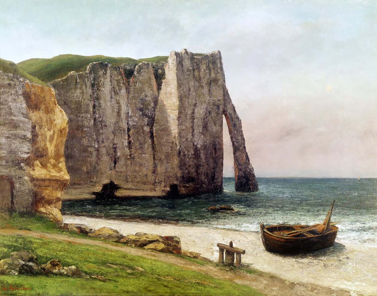 Klippene ved Etretat, 1869 av Gustave Courbet