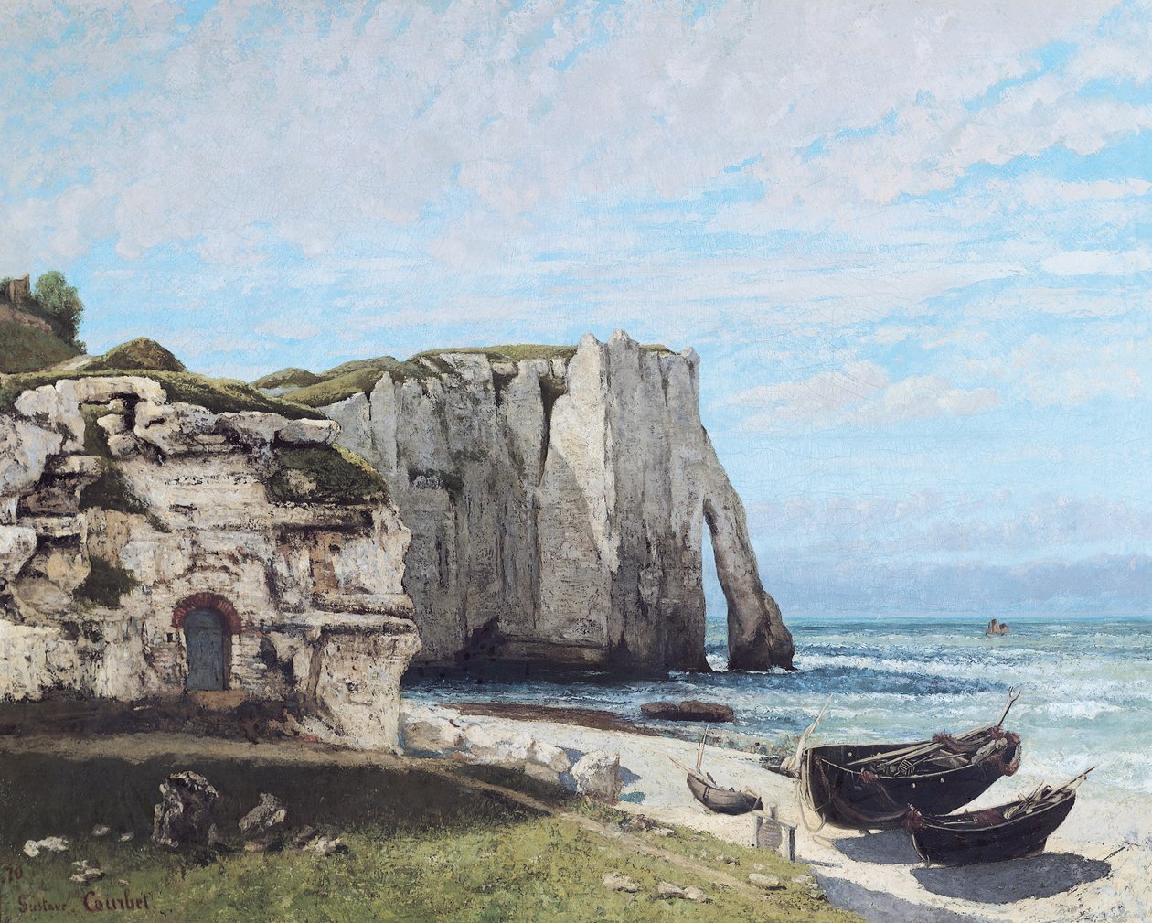 Klippene ved Etretat etter stormen, 1870 av Gustave Courbet