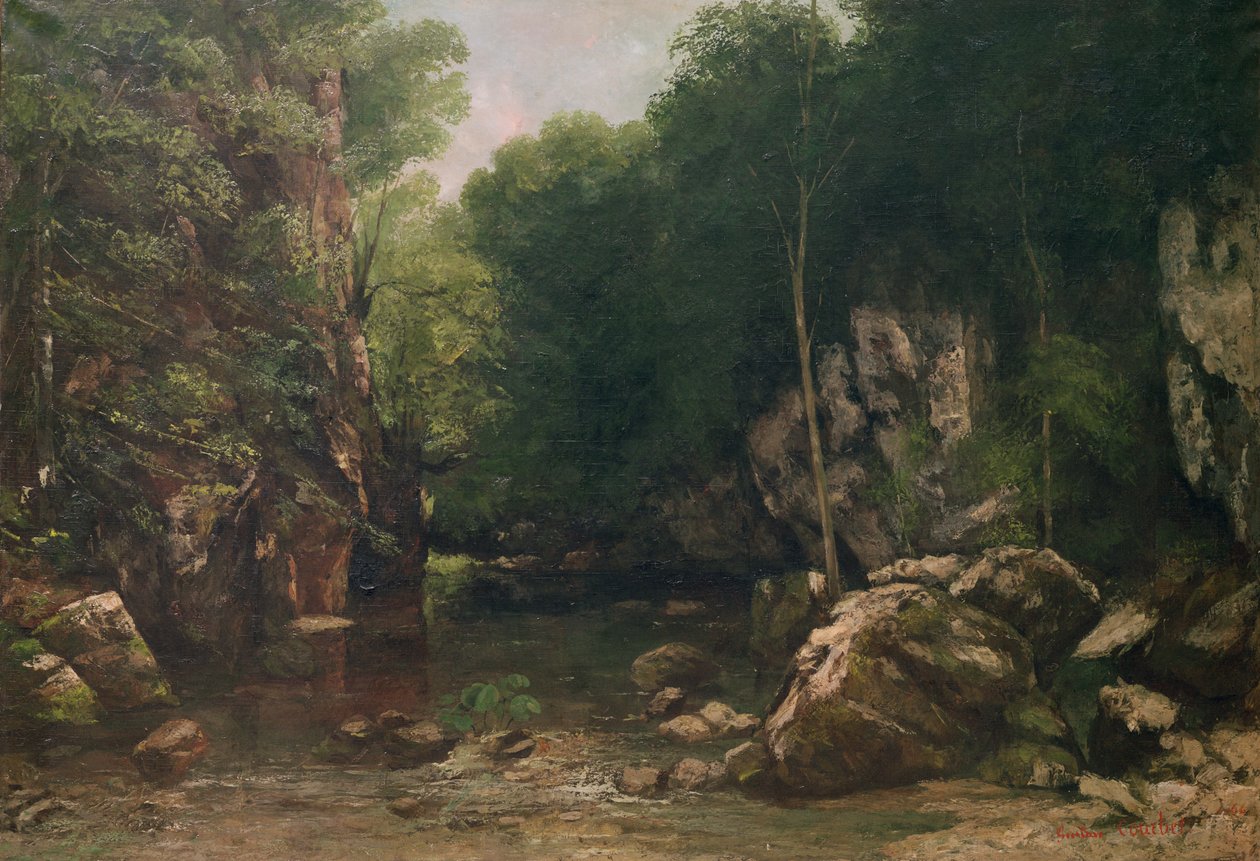 The Covered Stream, eller The Dark Stream, 1865 av Gustave Courbet