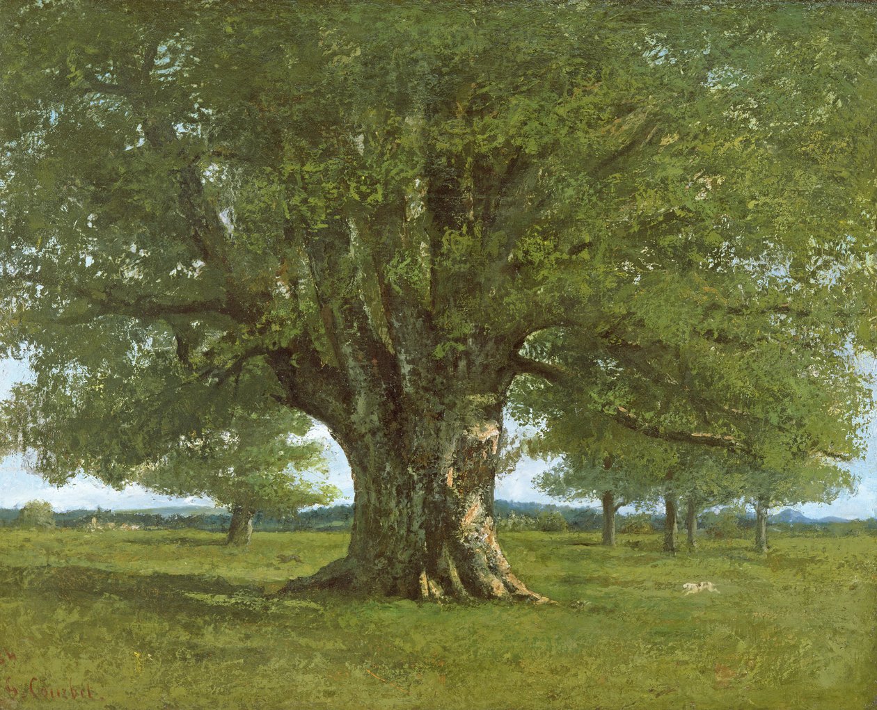 The Flagey Oak Tree, 1864 av Gustave Courbet