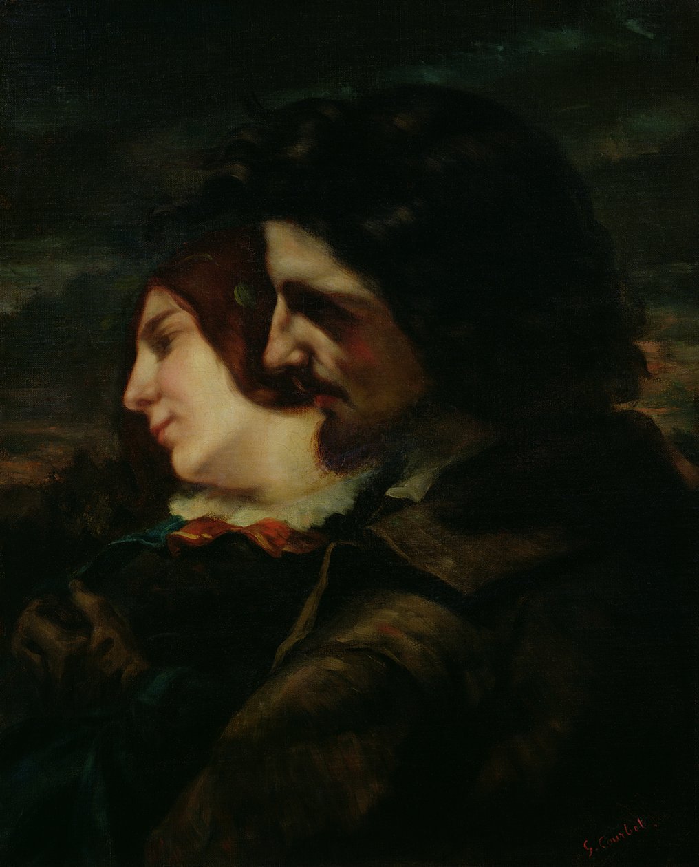 The Lovers in the Countryside, etter 1844 av Gustave Courbet
