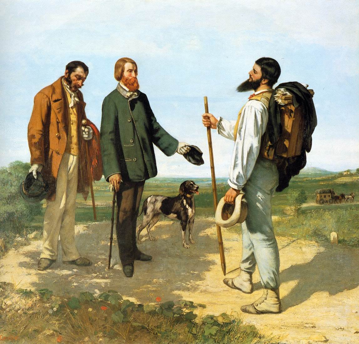 Møtet eller Bonjour Monsieur Courbet av Gustave Courbet