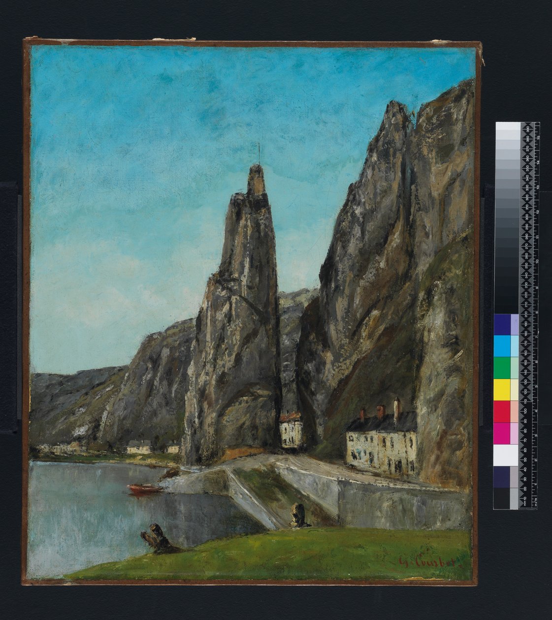 The Rock at Bayard, Dinant, Belgia, ca. 1856 av Gustave Courbet