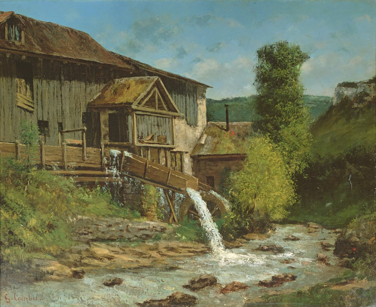 Sagbruket ved elven Gauffre av Gustave Courbet