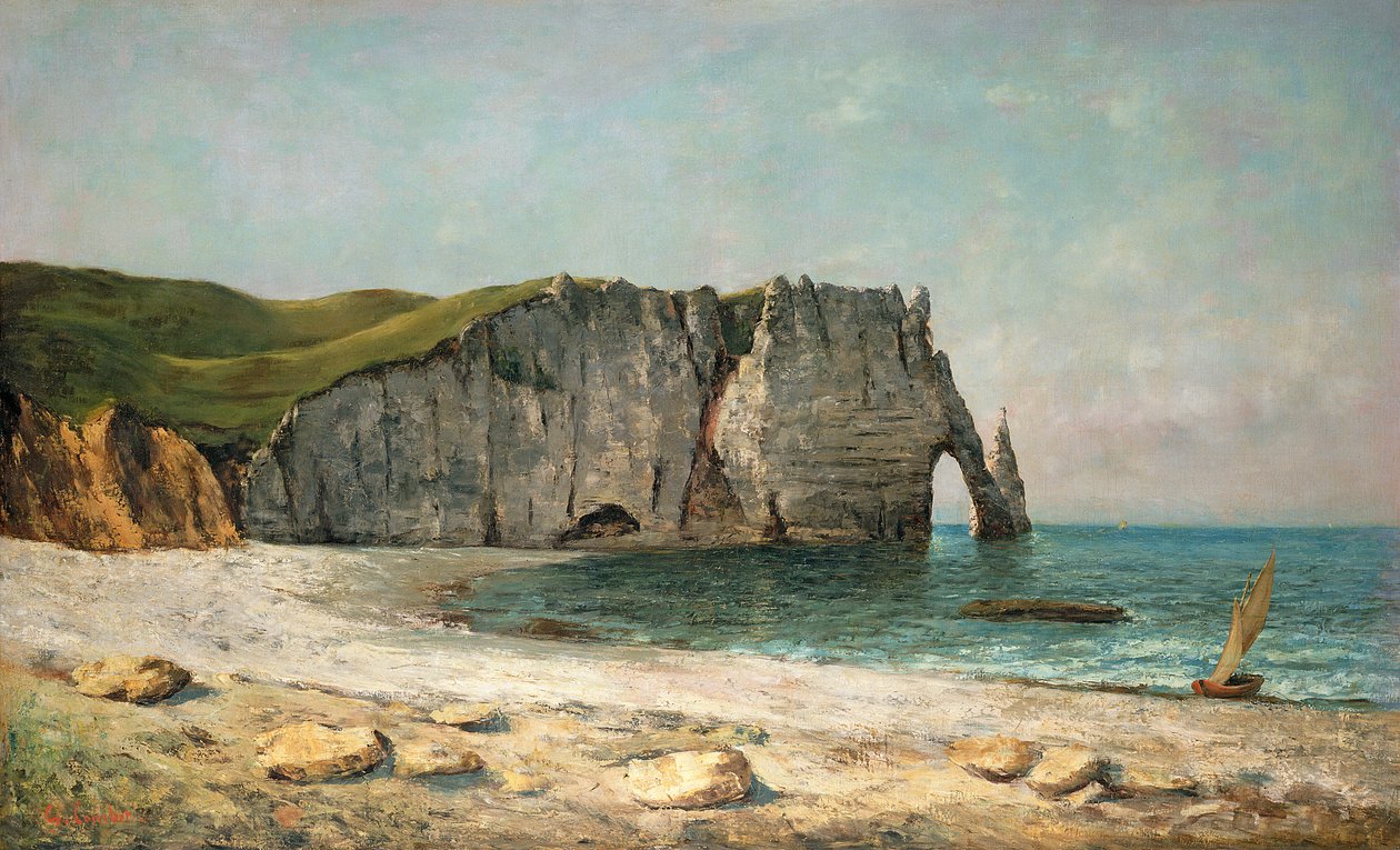 Sjøbuen ved Etretat, 1869 av Gustave Courbet