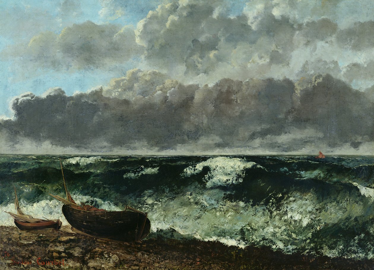 The Stormy Sea eller, The Wave, 1870 av Gustave Courbet