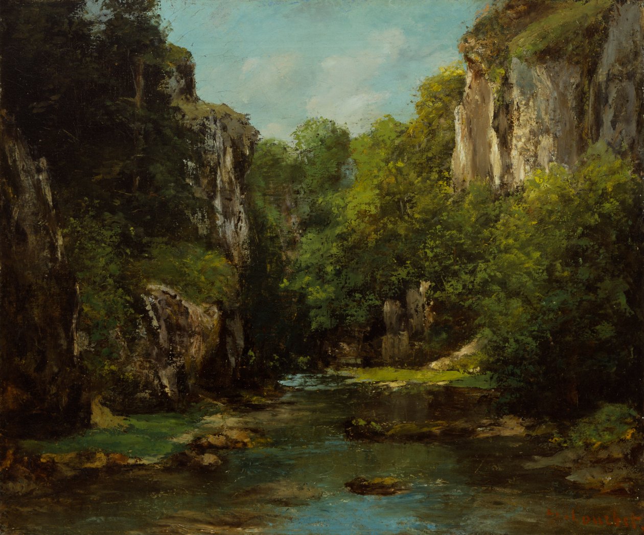 Strømmen av den svarte brønnen av Gustave Courbet