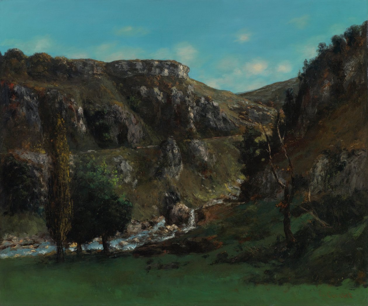 Laloue-dalen nær Mouthiers-Haute-Pierre av Gustave Courbet