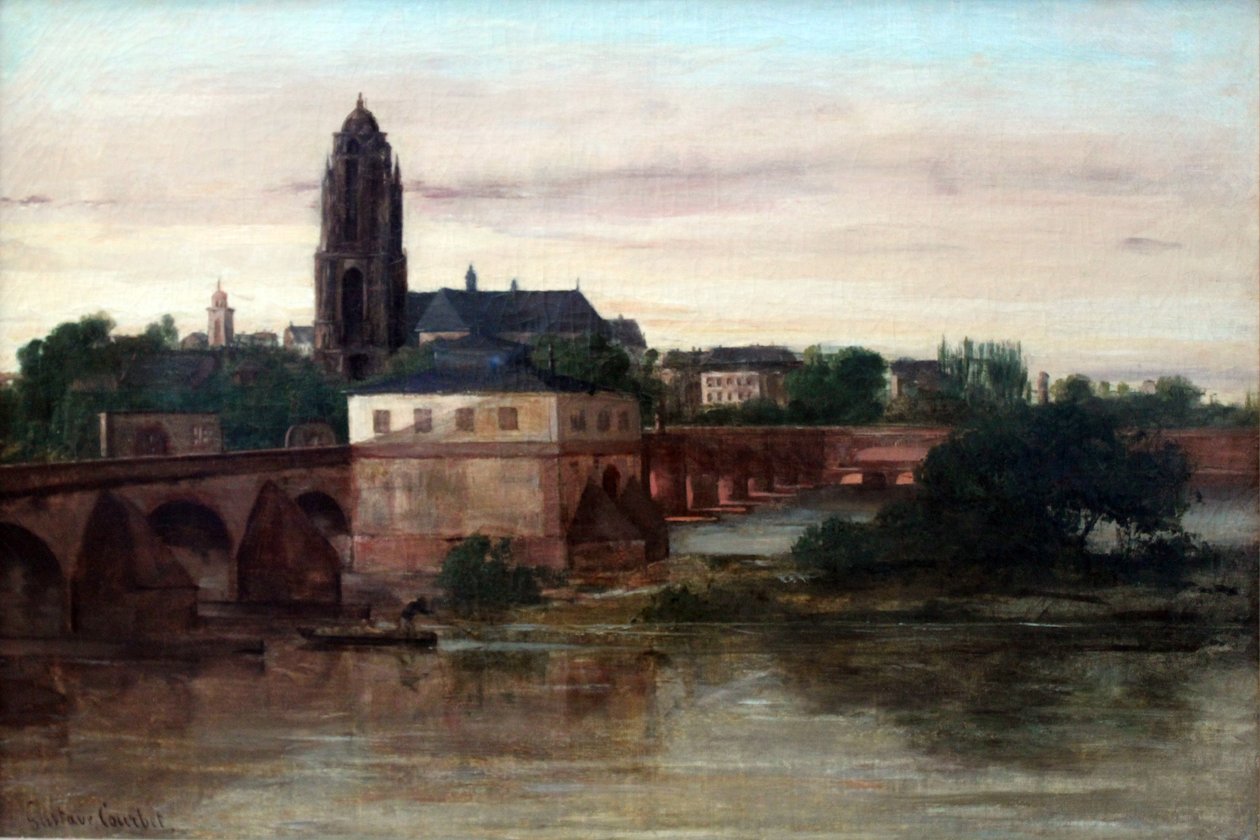 Utsikt over Frankfurt am Main av Gustave Courbet