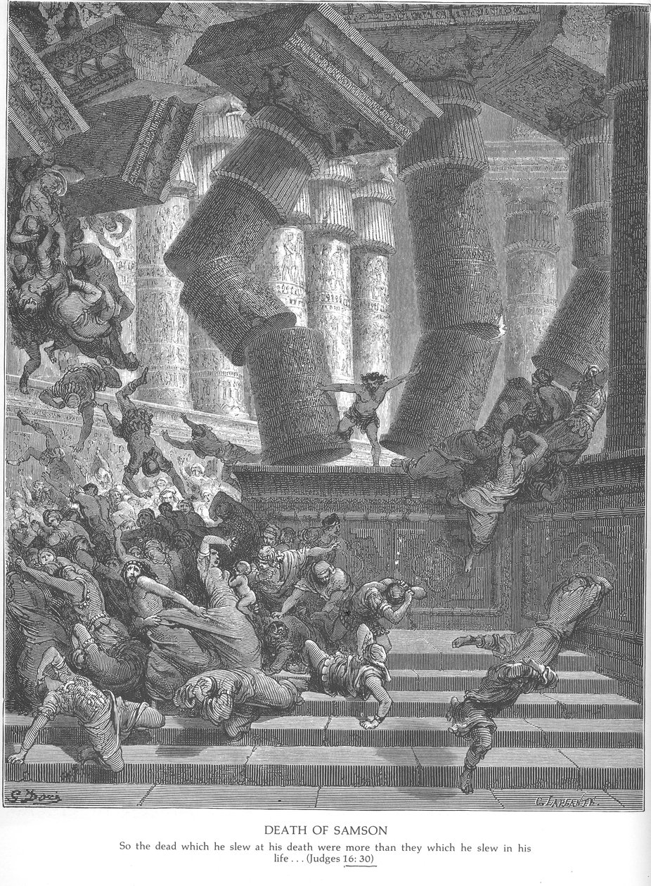 Gustave Doré. Samsons død av Gustave Dore
