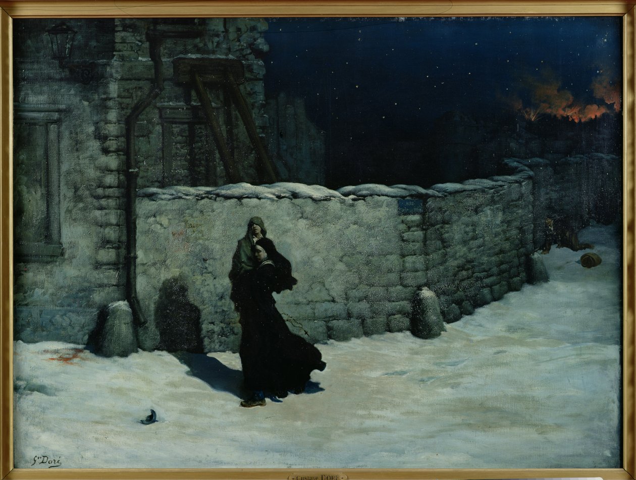 En hendelse under beleiringen av Paris av Gustave Dore