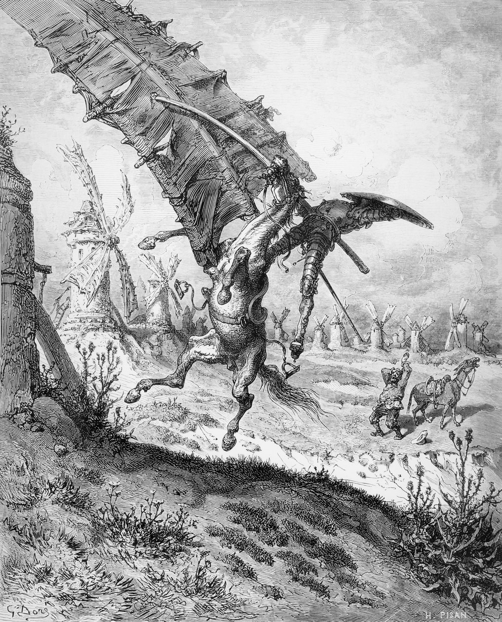 Don Quixote and the Windmills, fra 