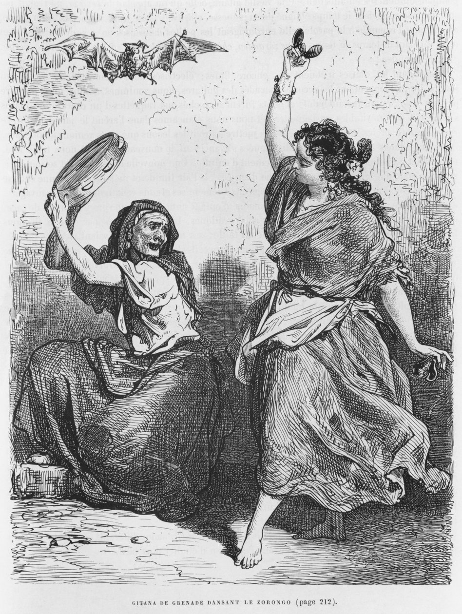 Gitana fra Granada danser zorongo av Gustave Dore