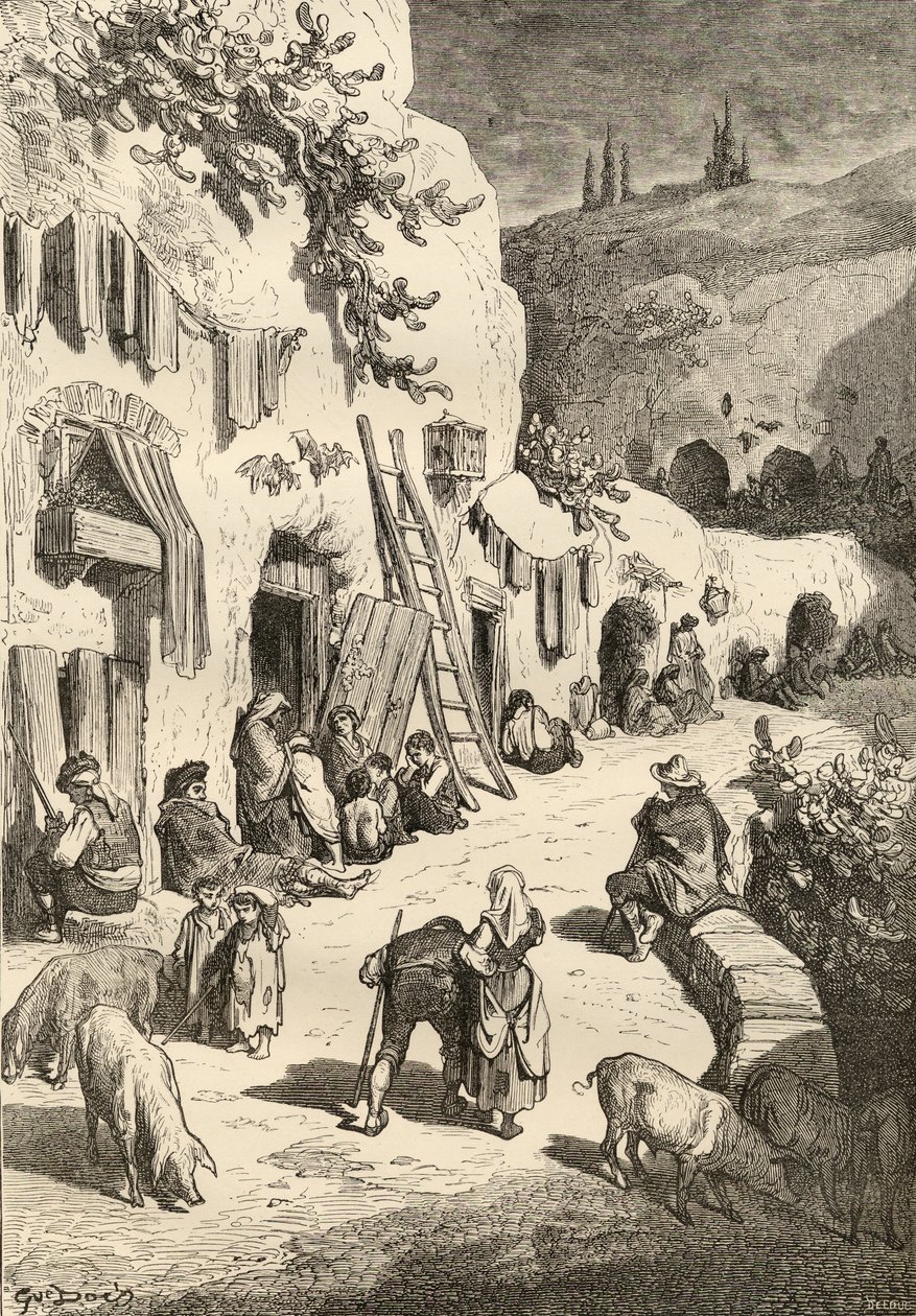 Gypsy Caves, Sacro Monte, Granada, Spania, fra 