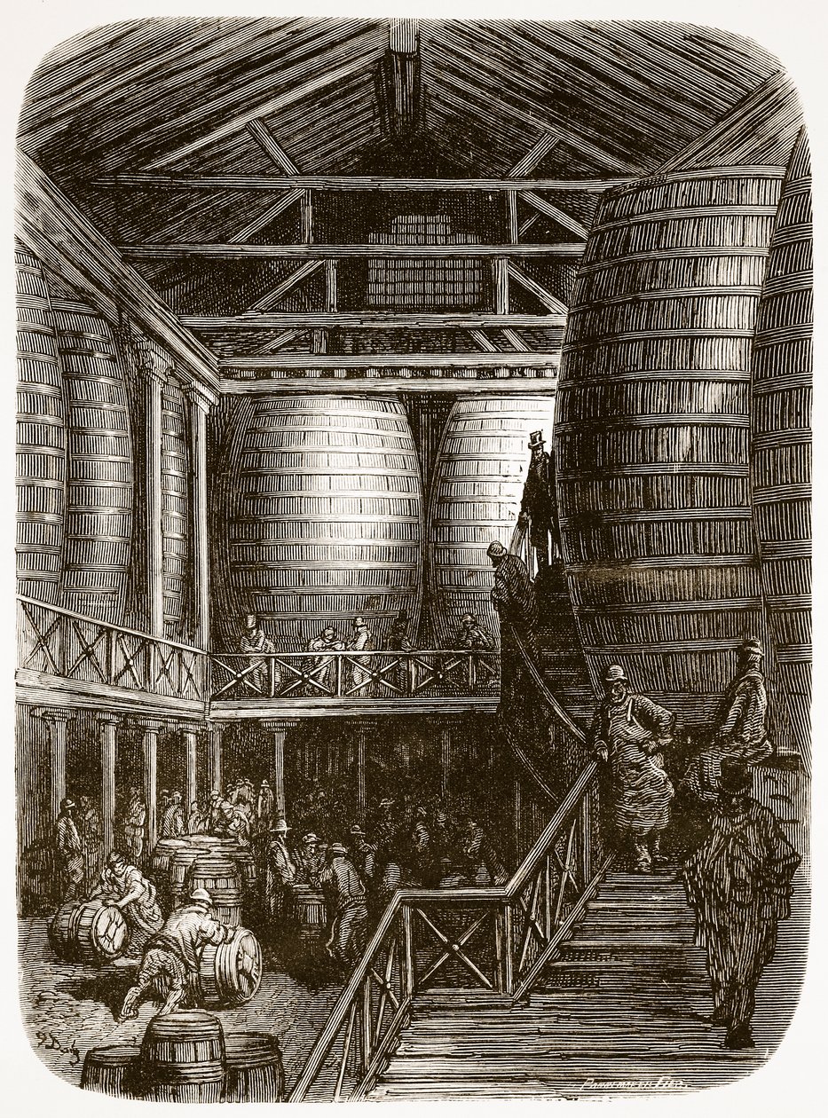 Store fat i et bryggeri, fra 