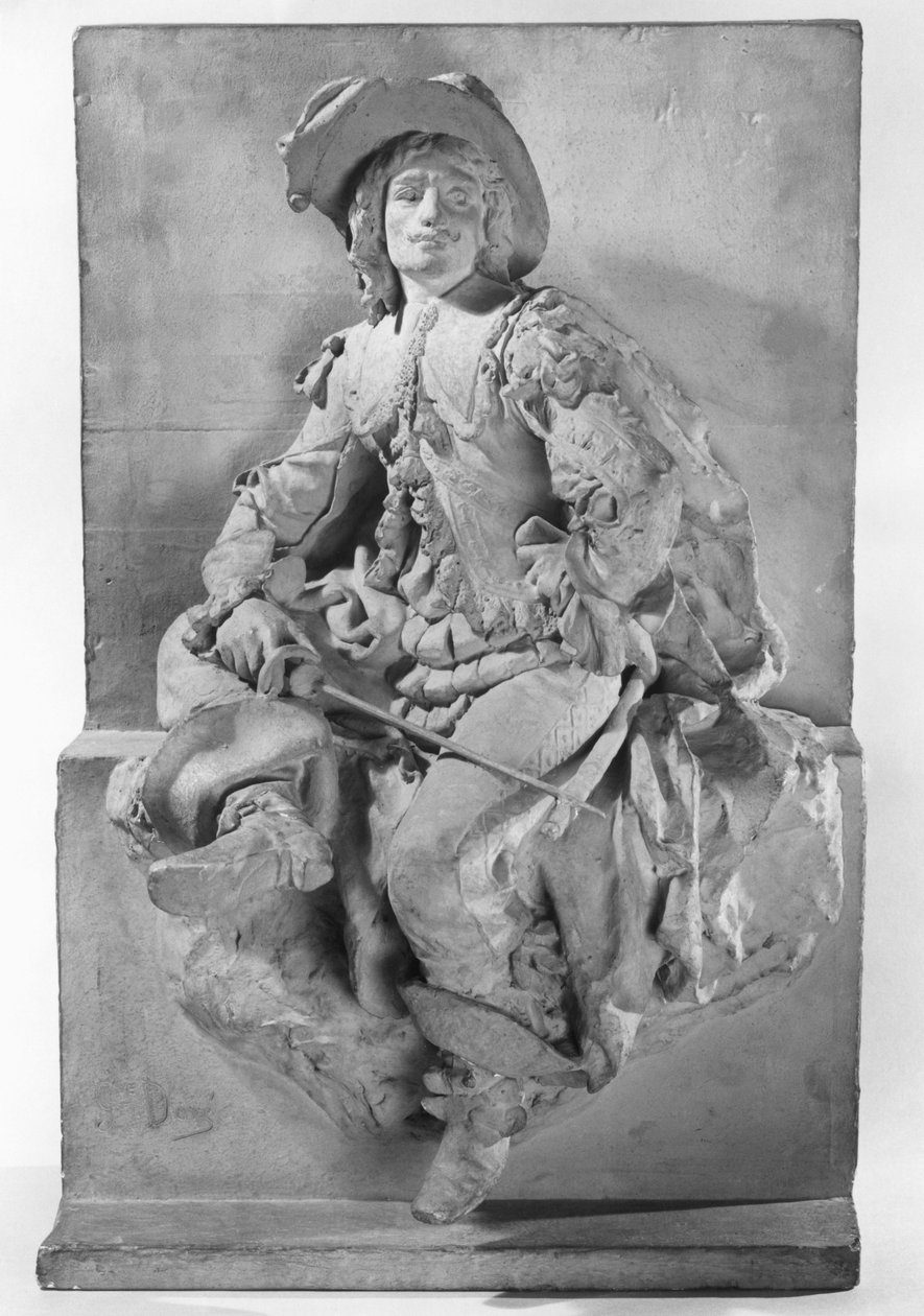 Modell for monumentet til Alexandre Dumas Pere, d'Artagnan eller figur av en musketer, 1882 (tonet gips) (se også 98561, 287761 til 287763) av Gustave Dore