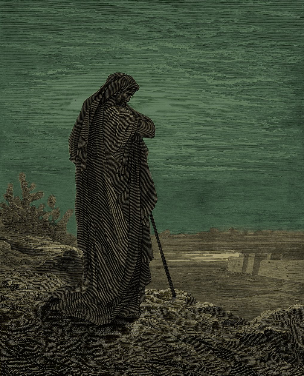 Profeten Amos, gravering av Gustave Doré. - Bibelen av Gustave Dore