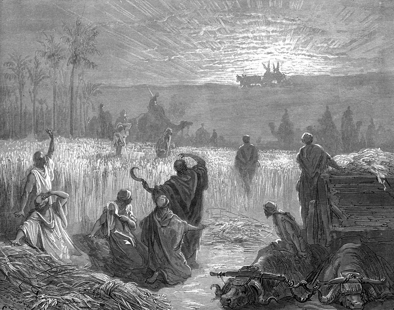 Return of the Ark to Beth Shemesh, av Doré. - Bibelen av Gustave Dore