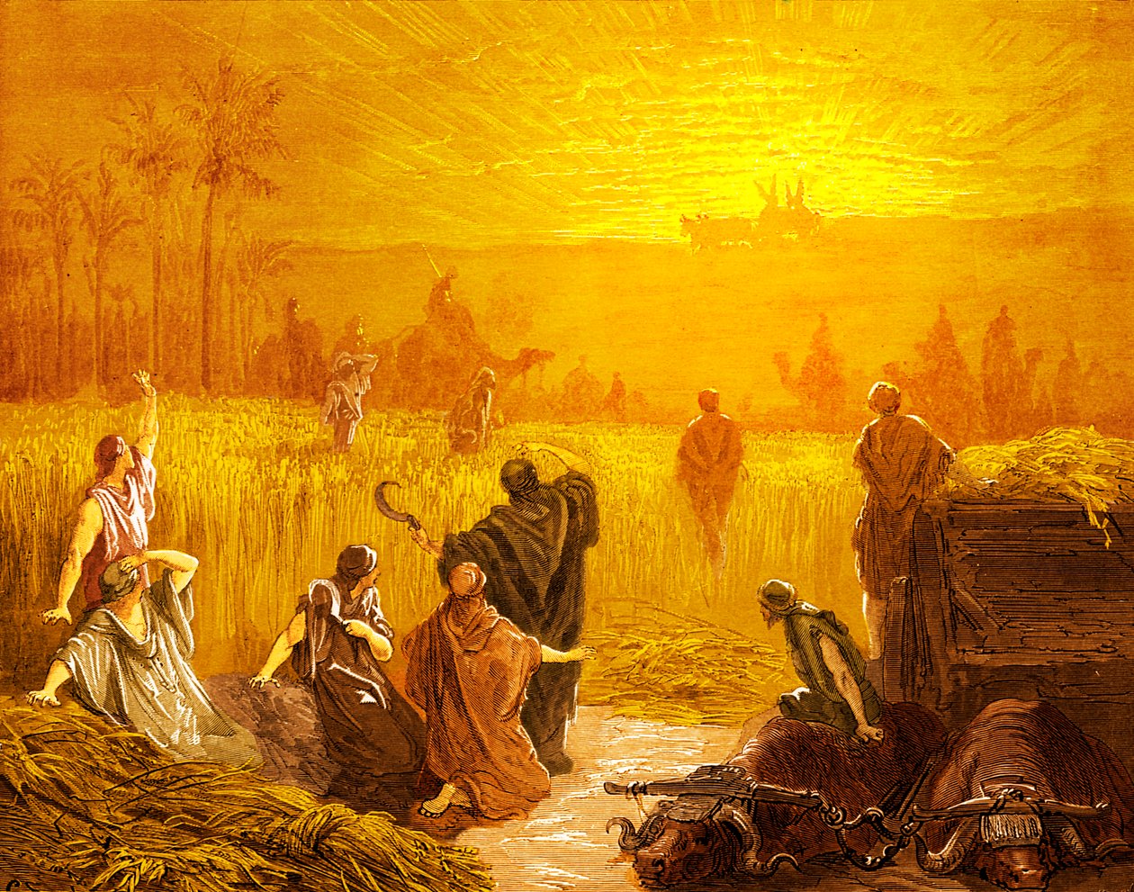 Return of the Ark to Beth Shemesh, av Doré - Bibelen av Gustave Dore