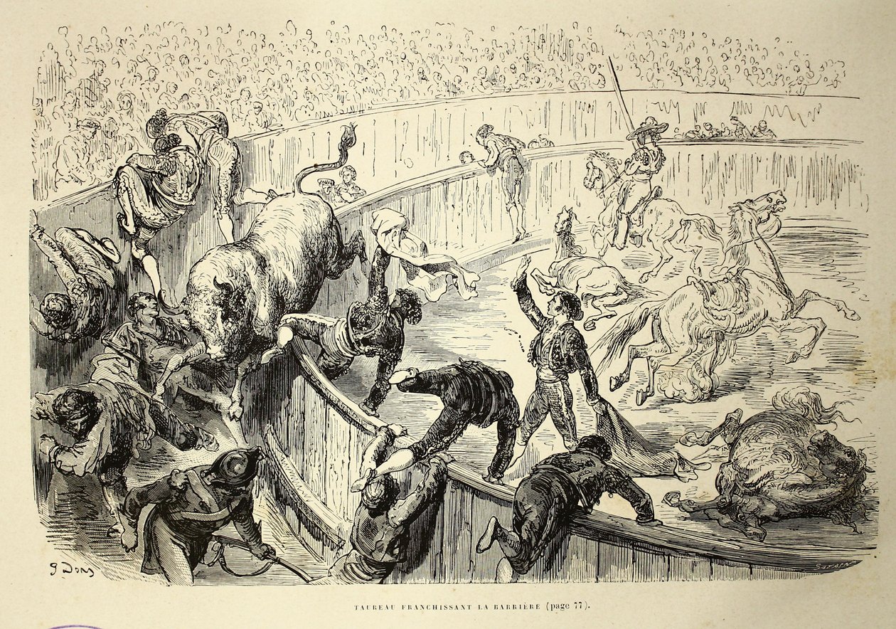 Oksen krysser barrieren av Gustave Dore