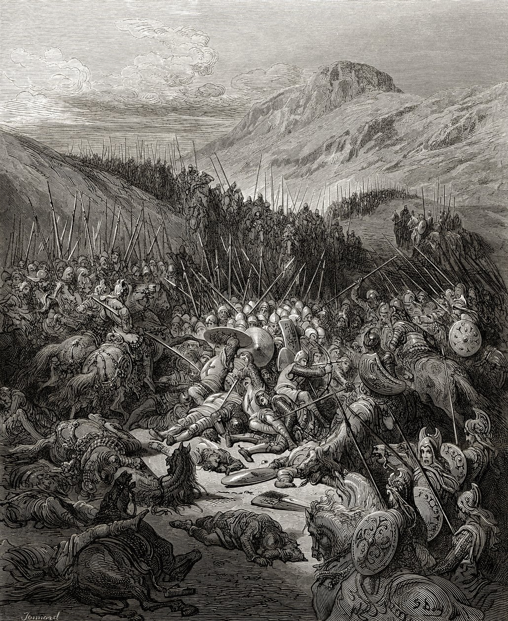 Slaget ved Arsuf i 1191, illustrasjon fra 