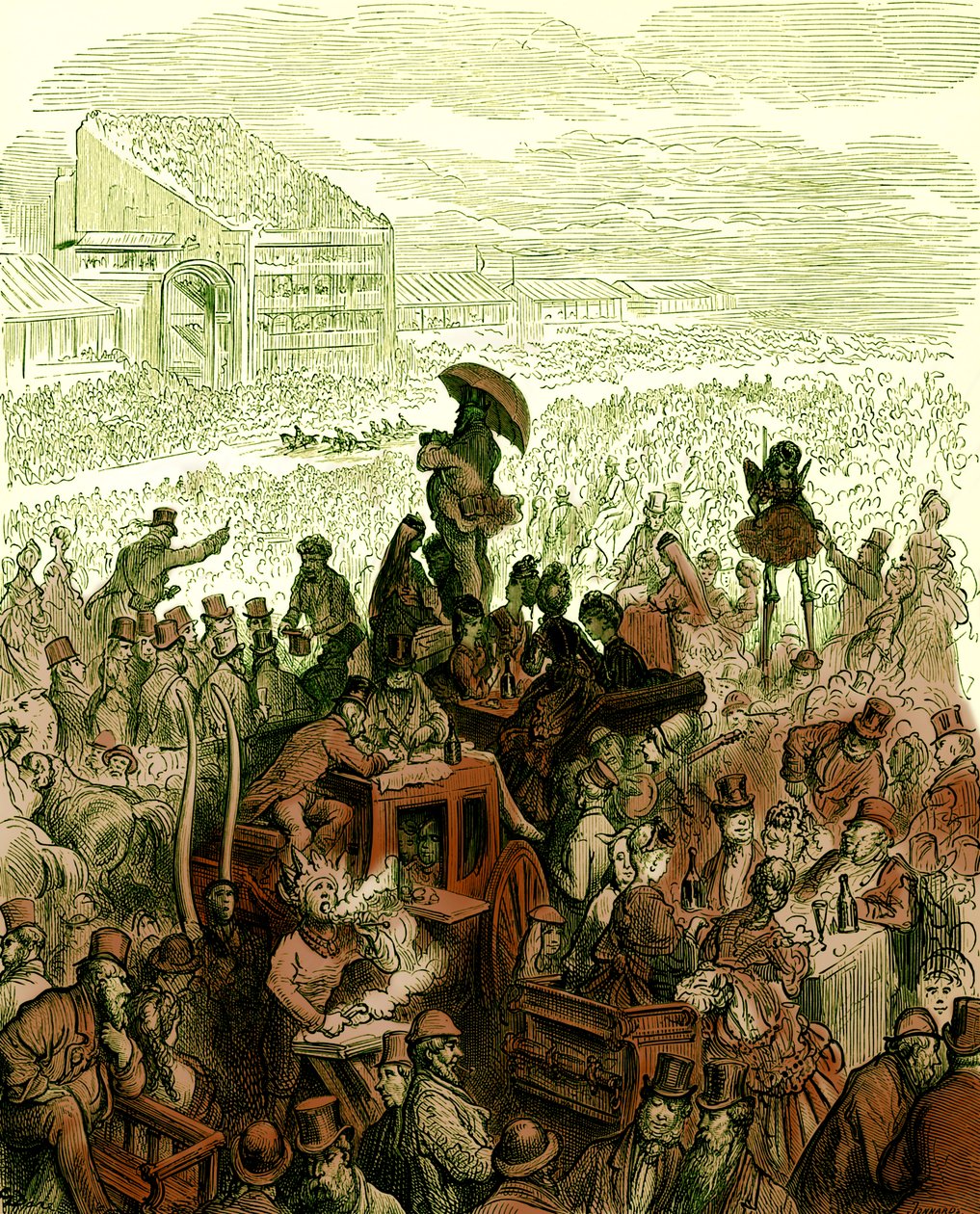 The Derby - At Lunch av Gustave Doré av Gustave Dore