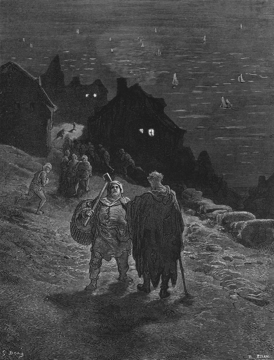 Sjøfareren, dømt til å reise uavbrutt fra land til land, er også dømt til å fortelle historien sin til mennesker han møter, scene fra 