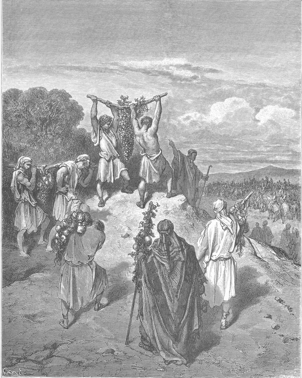 Spionene vender tilbake fra det lovte land av Gustave Dore