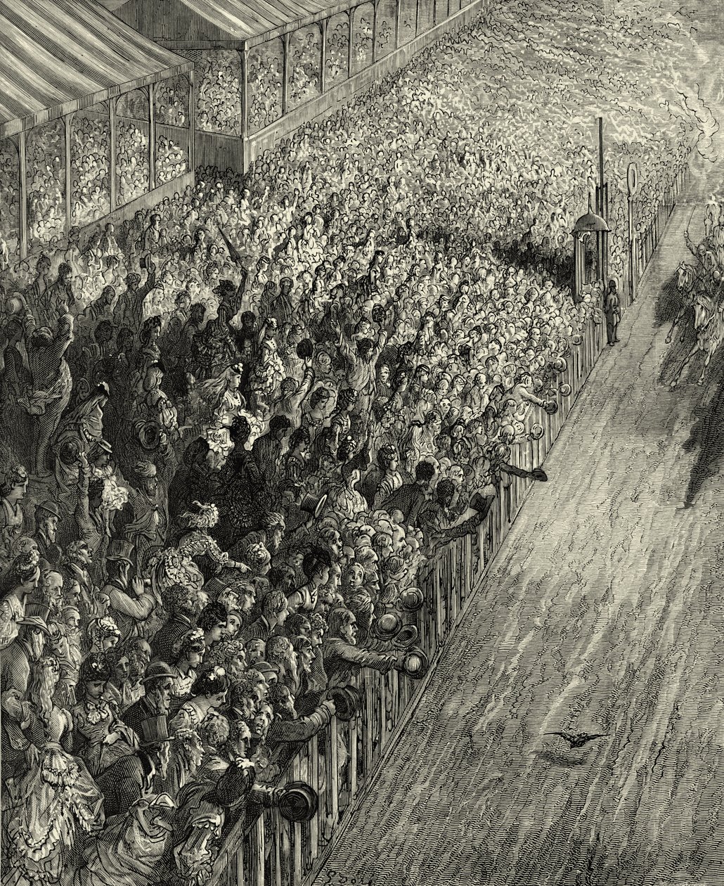 Avslutning i viktoriansk Derby av Gustave Dore