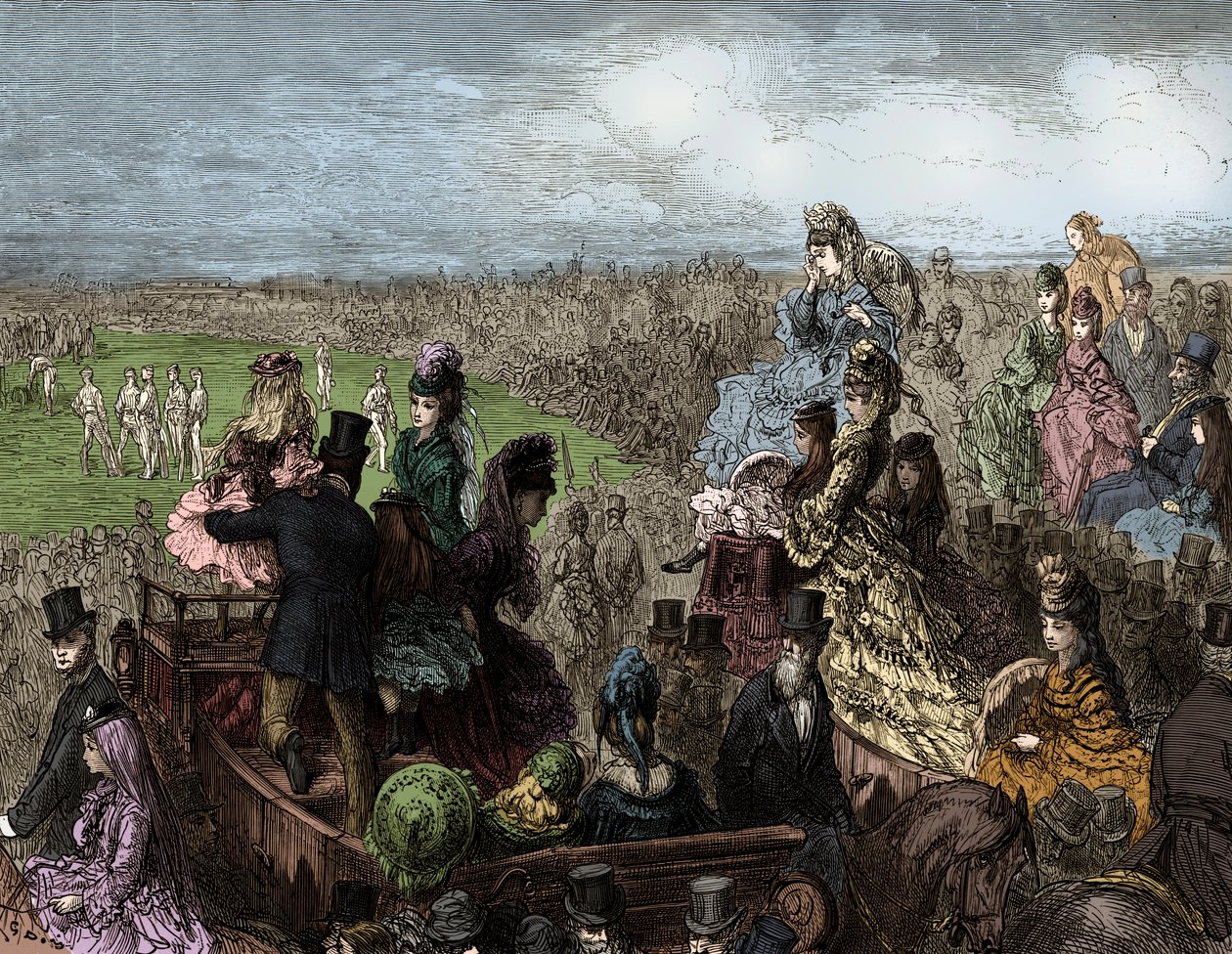 Viktoriansk London - Lords cricketbane av Doré av Gustave Dore