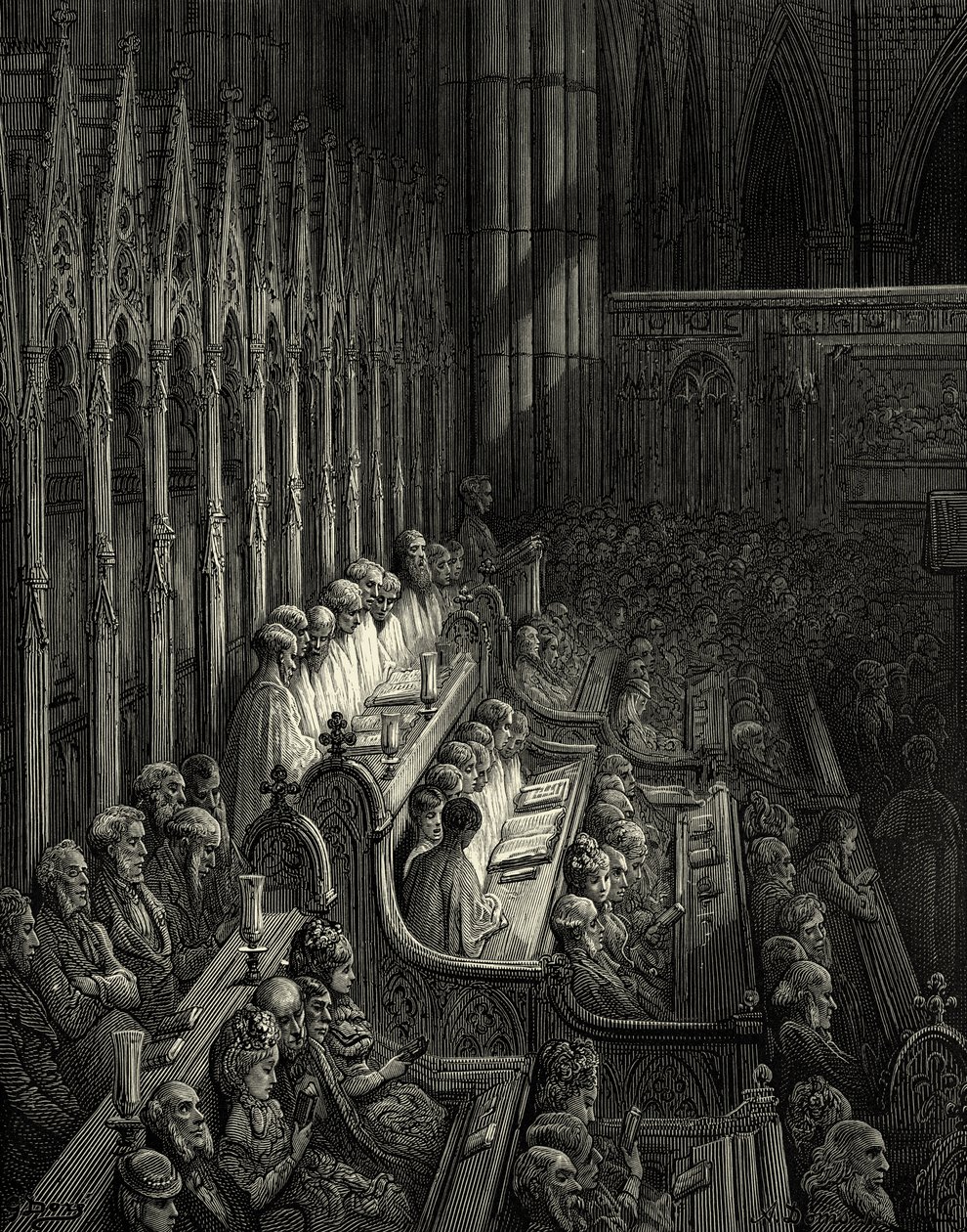 Westminster Abbey i viktorianske London av Gustave Dore