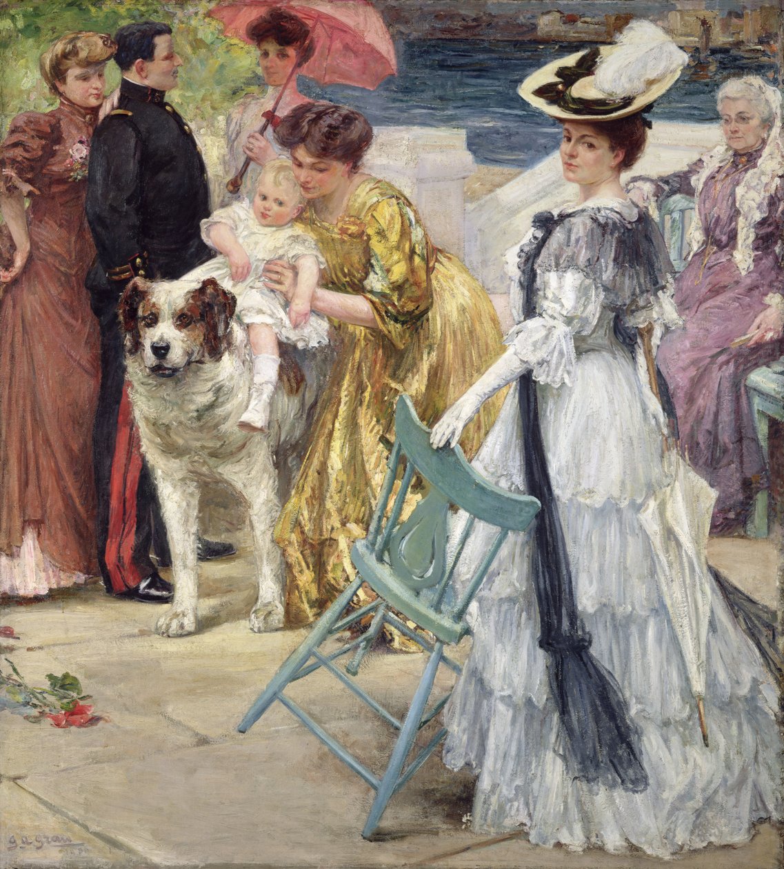 Med familie av Gustave Grau