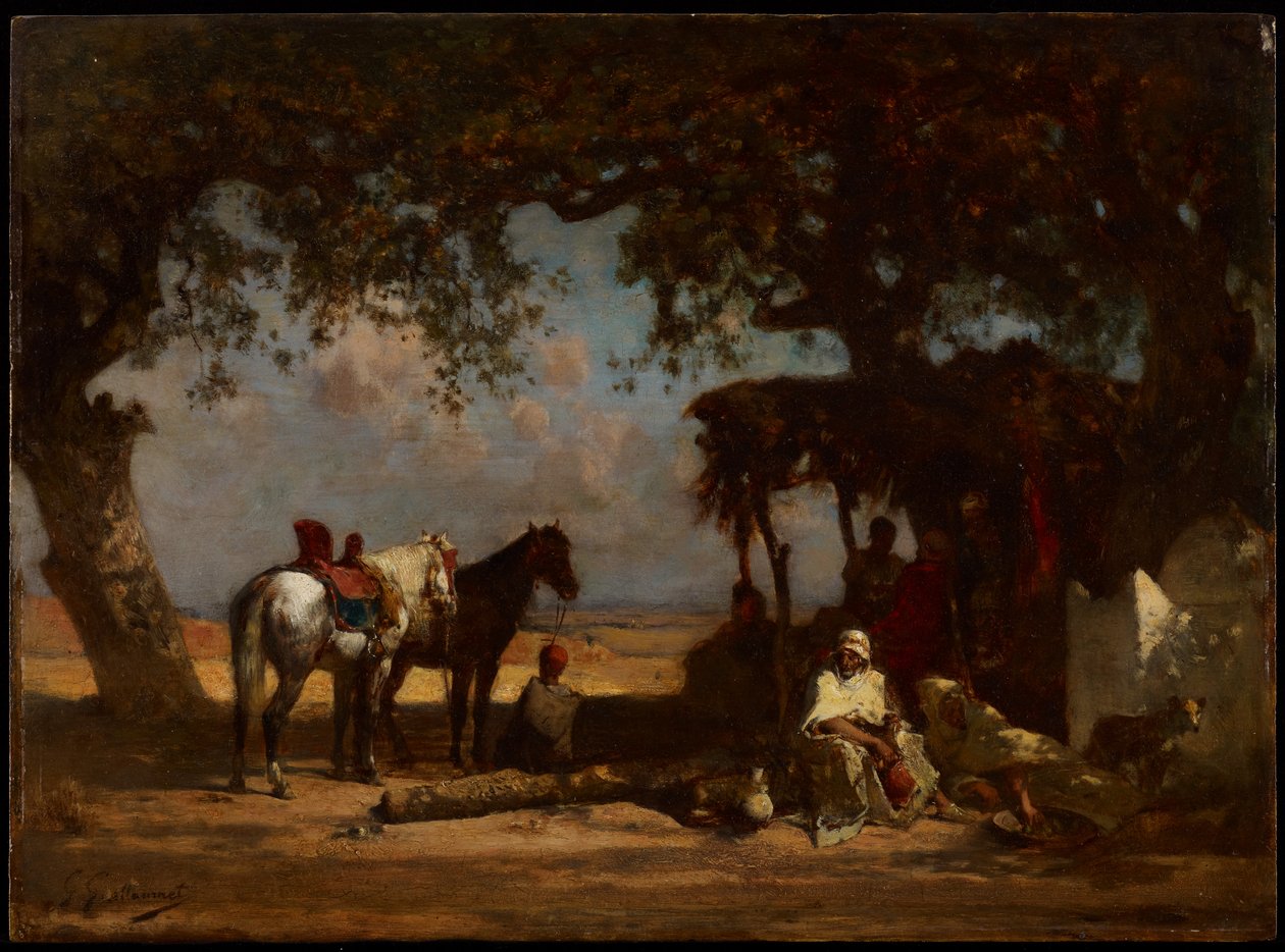 En arabisk leir, ca. 1880 av Gustave Guillaumet