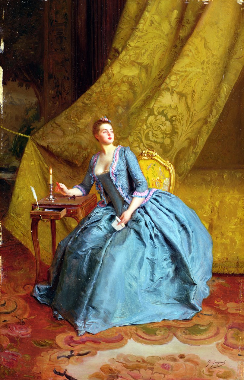 Dame i et interiør av Gustave Jacquet