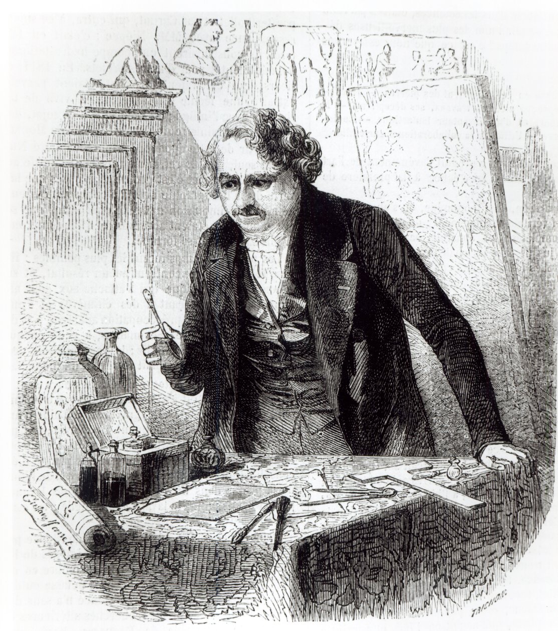 Daguerre oppdager effekten på en skje som ved et uhell er lagt igjen på en jodisert sølvplate av Gustave Janet