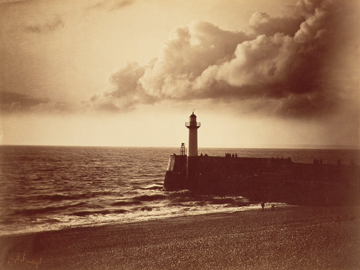 Breakwater at Sete, ca. 1855 (albumintrykk fra et kollosjon-på-glass negativ) av Gustave Le Gray