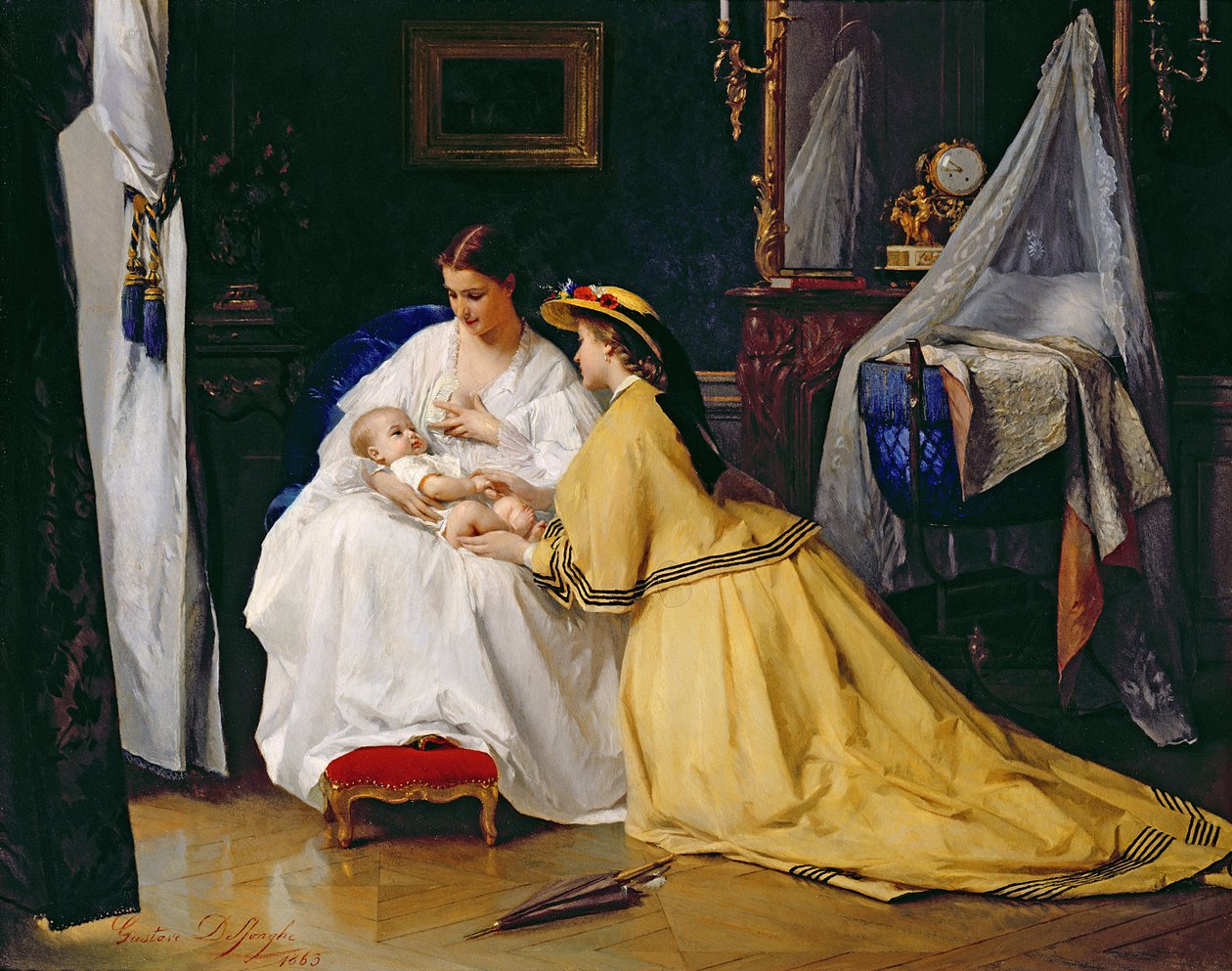 Først født, 1863 av Gustave Léonard de Jonghe