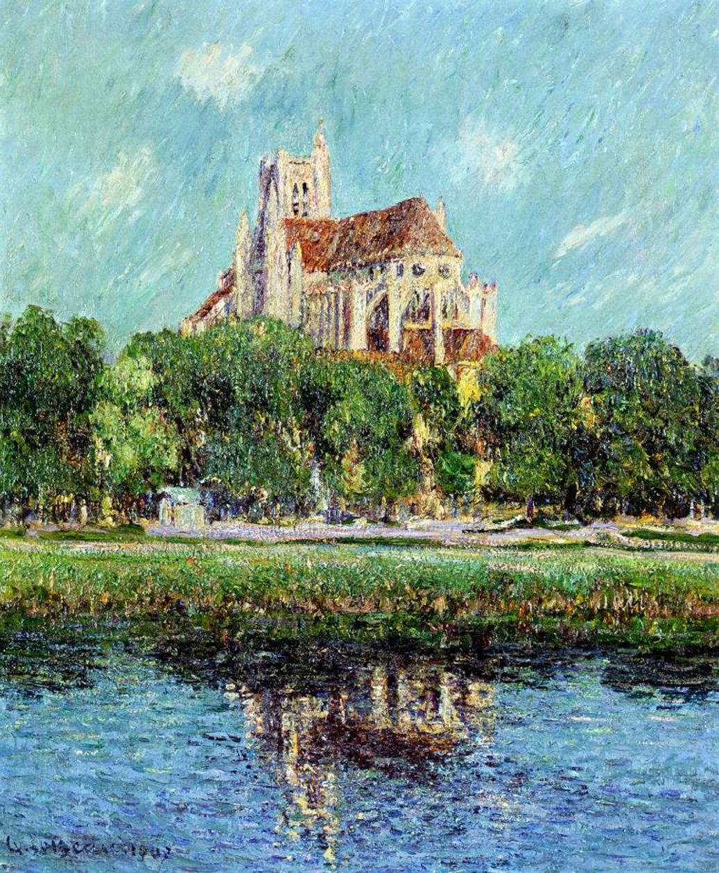 Katedralen i Auxerre, 1907 av Gustave Loiseau