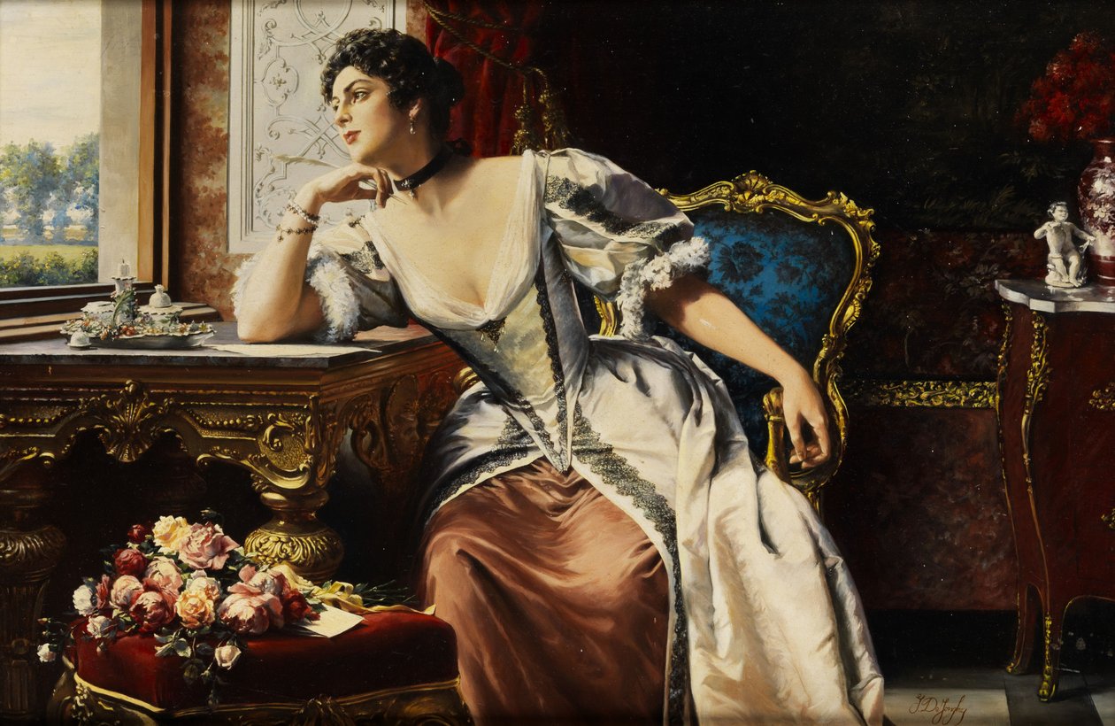 Tanker mens du skrev brevet av Gustave Léonard de Jonghe
