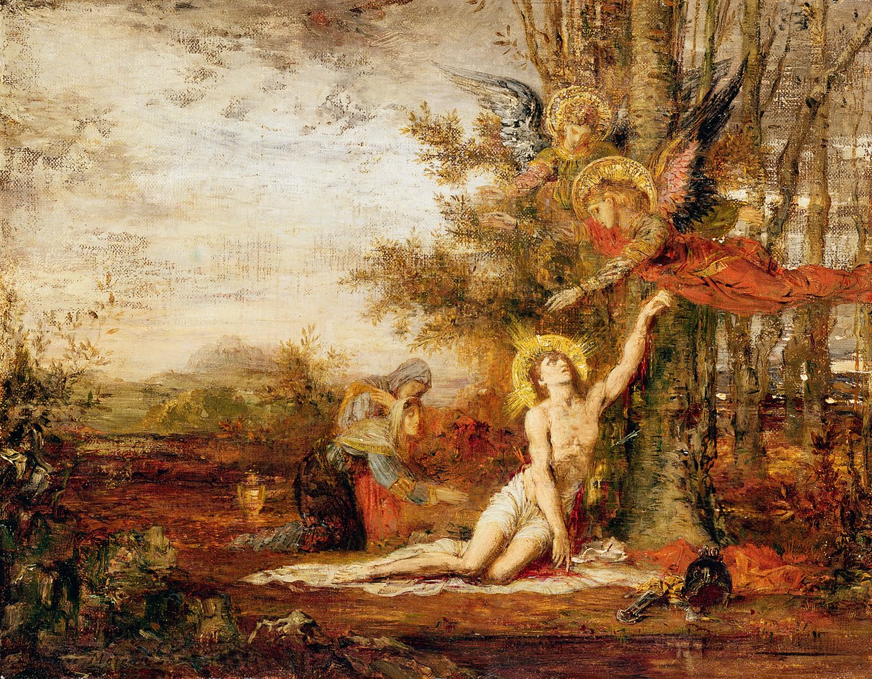 Kristus med engler av Gustave Moreau