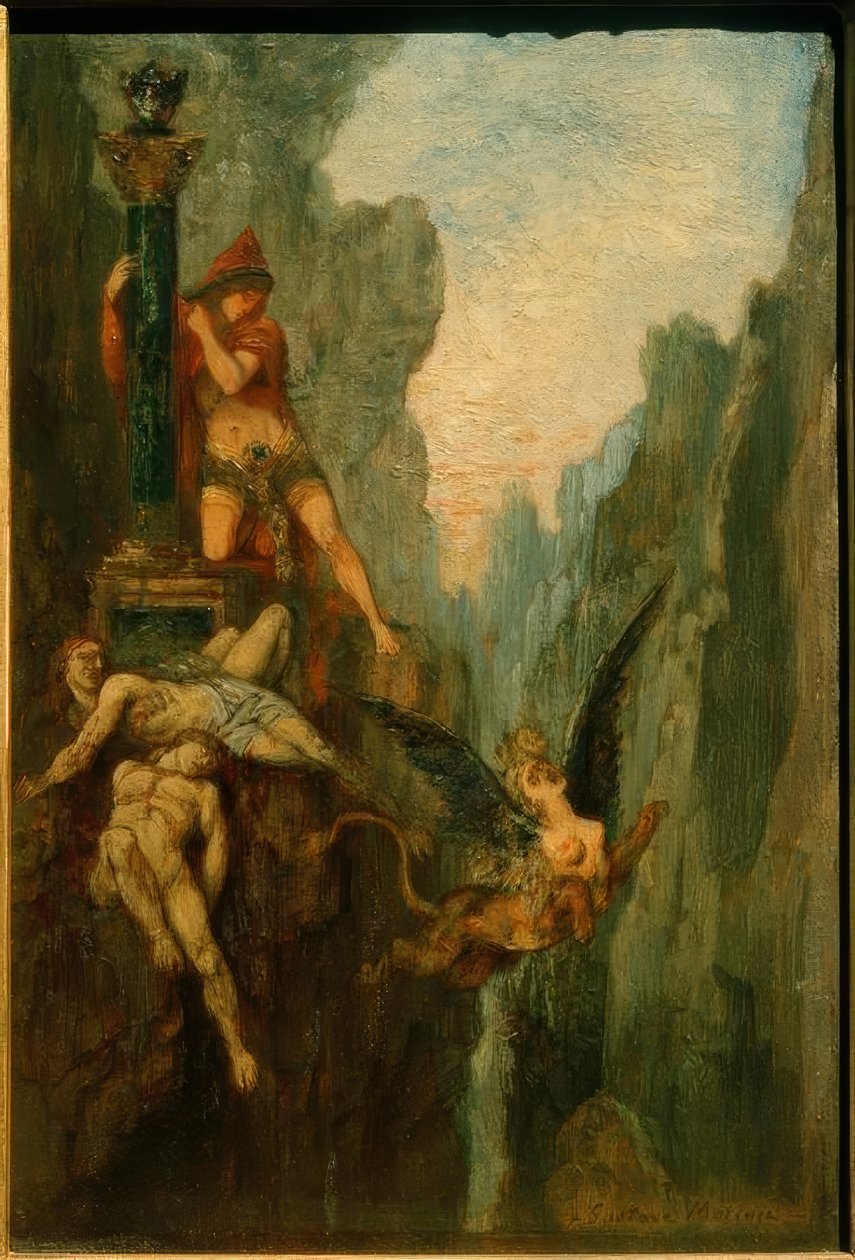 Den gåtefulle sfinxen av Gustave Moreau