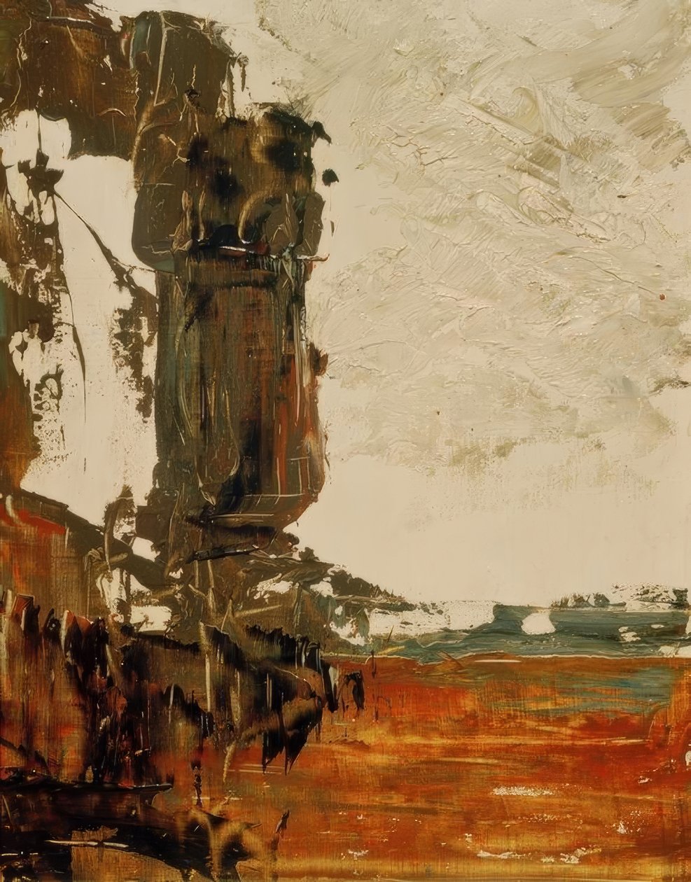 Landskapsskisse (?) av Gustave Moreau