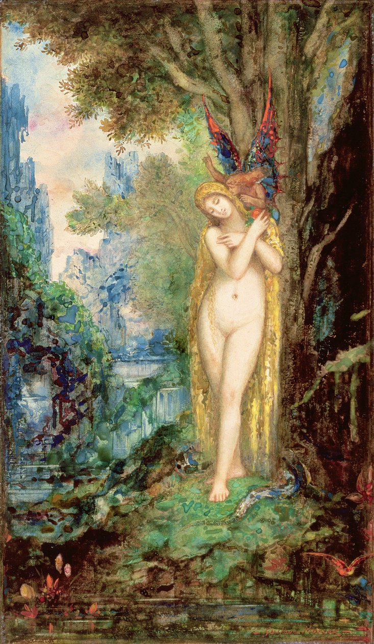 Eva, ca. 1880-c. 1885 (wc und gouache på papir) av Gustave Moreau