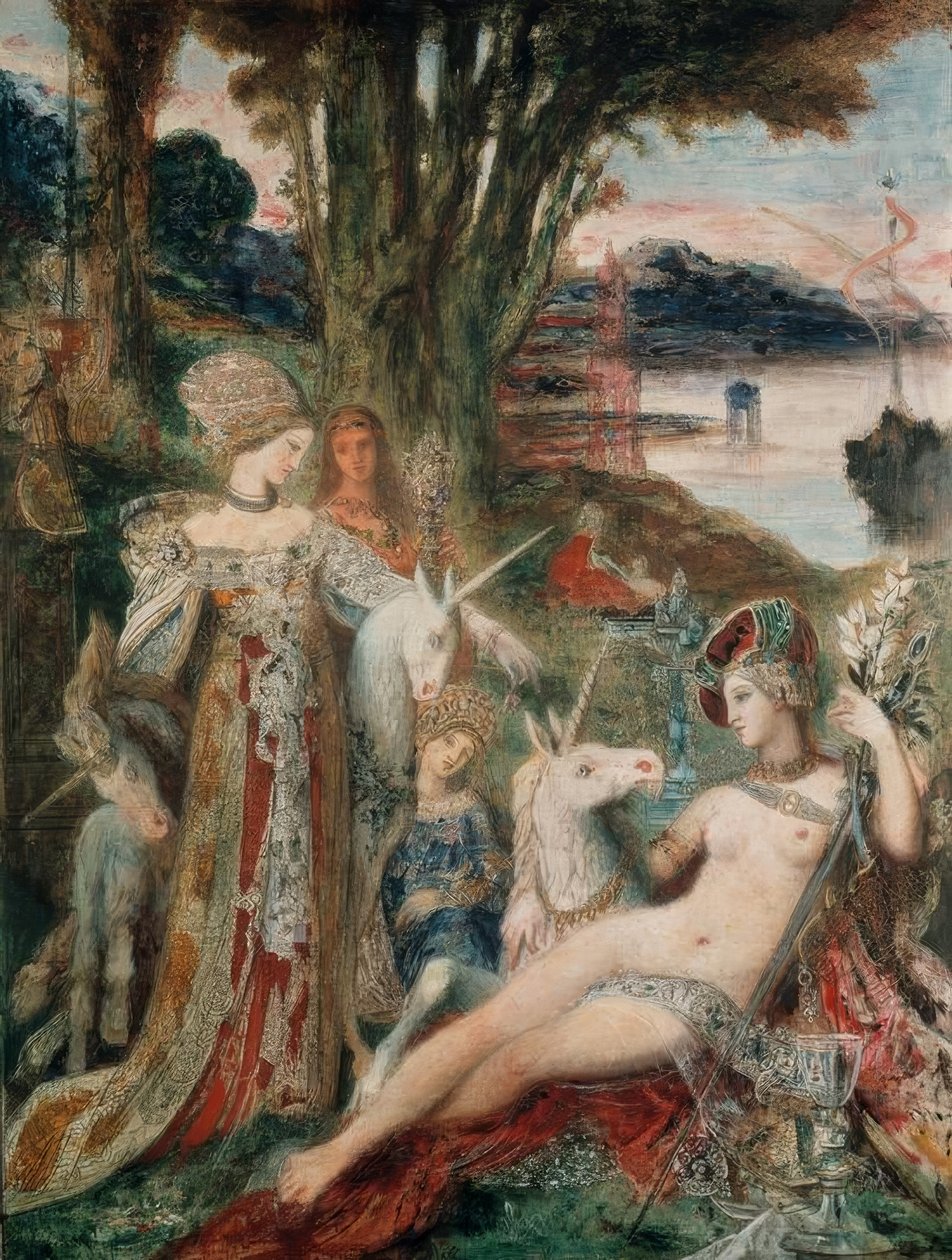 Enhjørninger av Gustave Moreau
